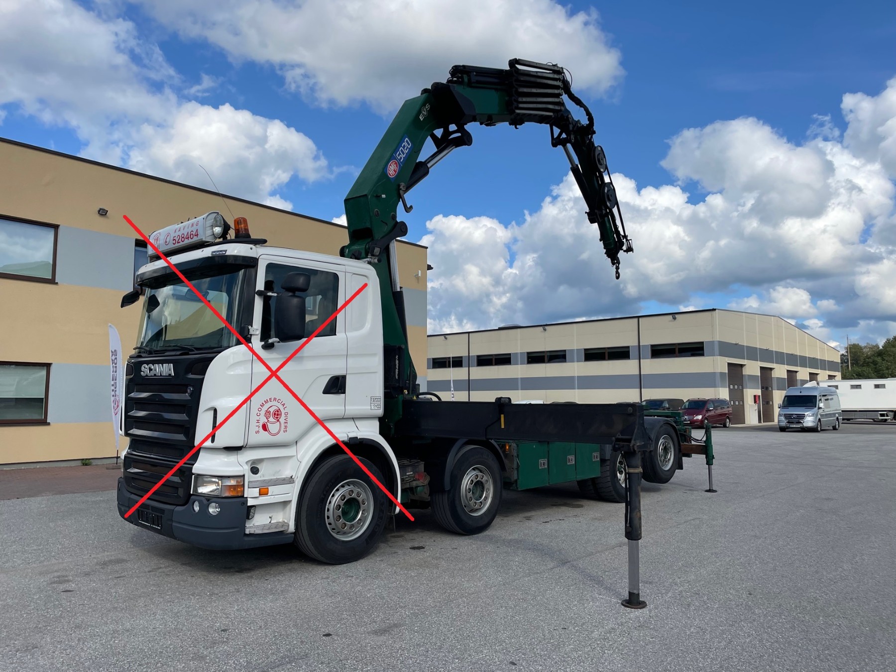  HMF 5020-K6 CRANE + JIB , ONLY CRANE!